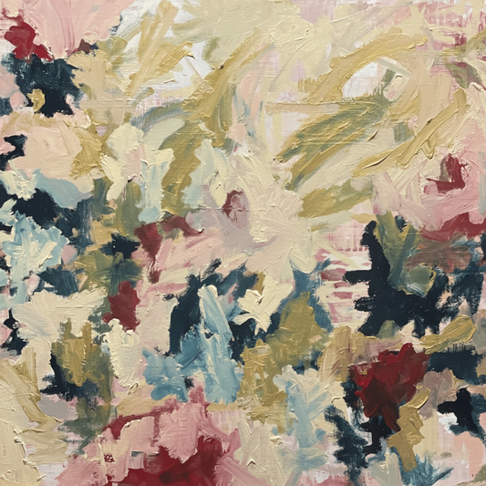 Abstract floral artwork